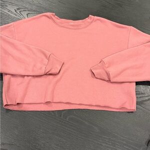 Blush Pink Cropped Sweatshirt